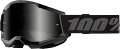 100-Percent Strata 2 goggles with black smoke lens for dust protection and clear desert vision