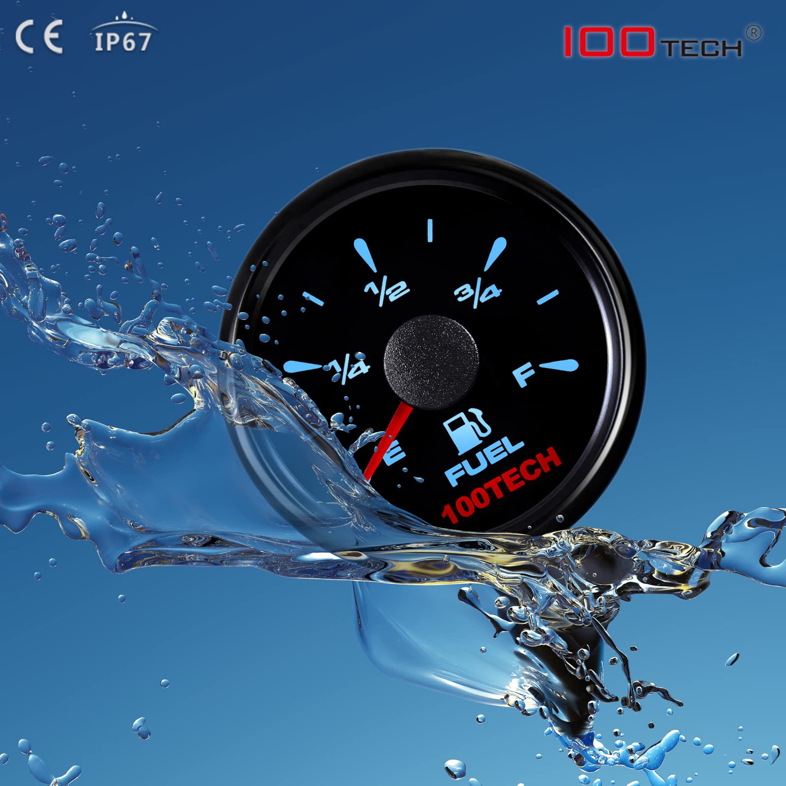 Wiring with 9-32V DC input for 100TECH fuel gauge in vehicles
