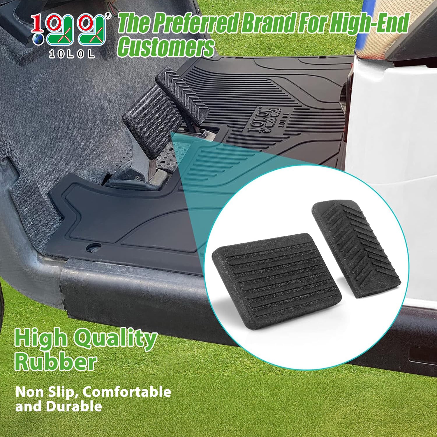 10L0L EZGO RXV brake pedal pad replacement for reliable stopping