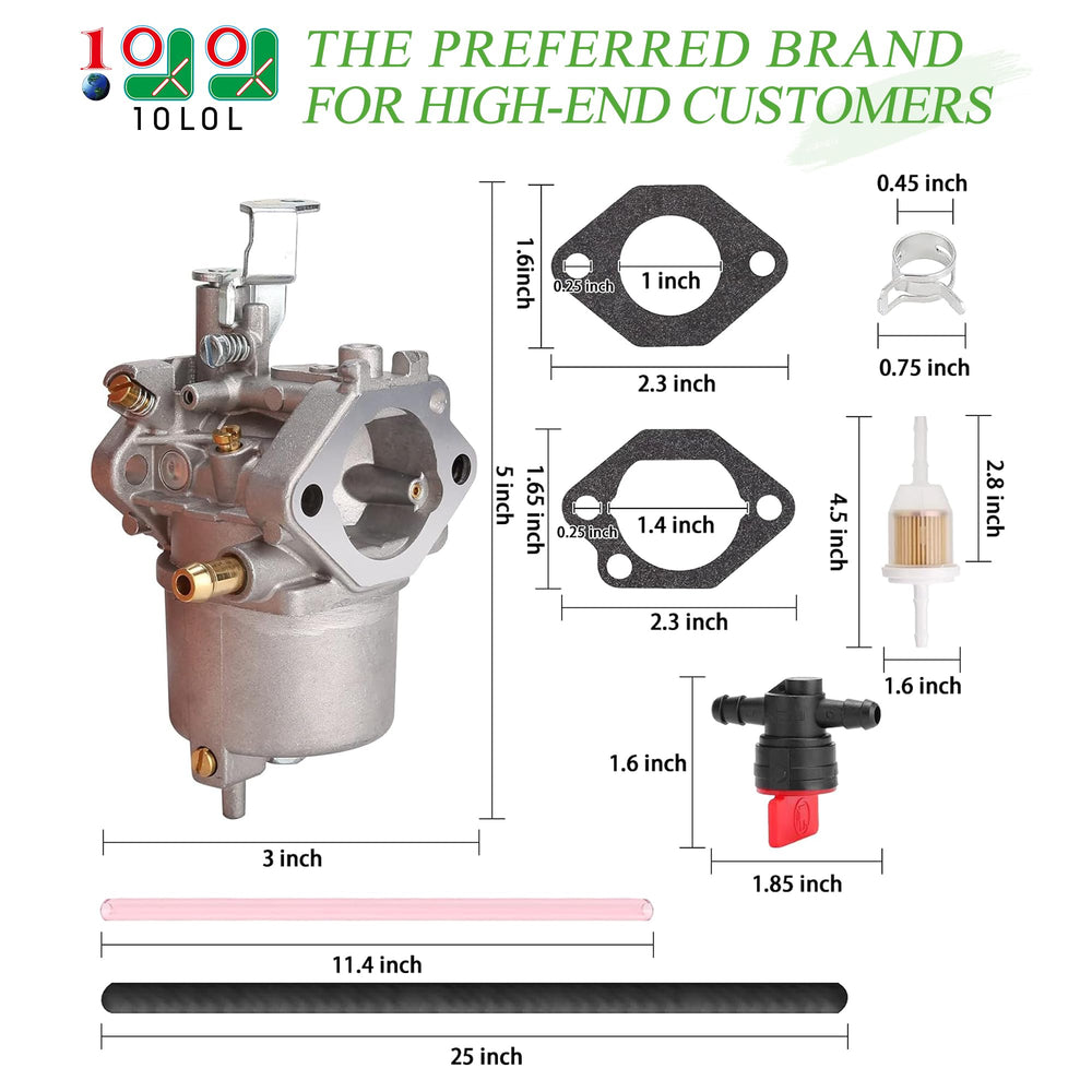 10L0L gasket set for carburetor—backup seals for leak-free operation.