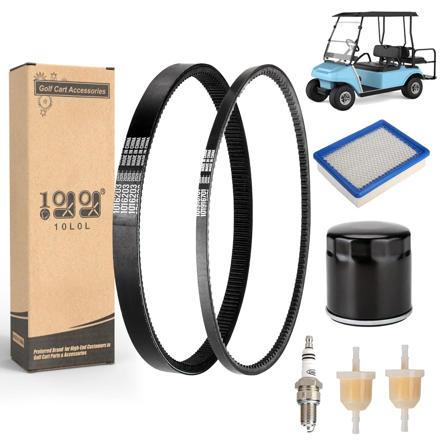 10L0L air filter for golf cart tune up kit protects Club Car DS engine and improves airflow.