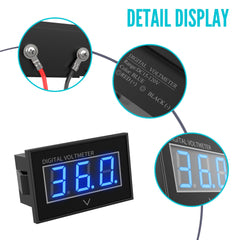 10L0L LED digital volt display emphasizing precise real-time voltage at a glance