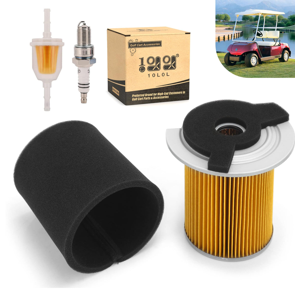 10L0L air filter for Yamaha G1/G14 protects engine from dust and debris
