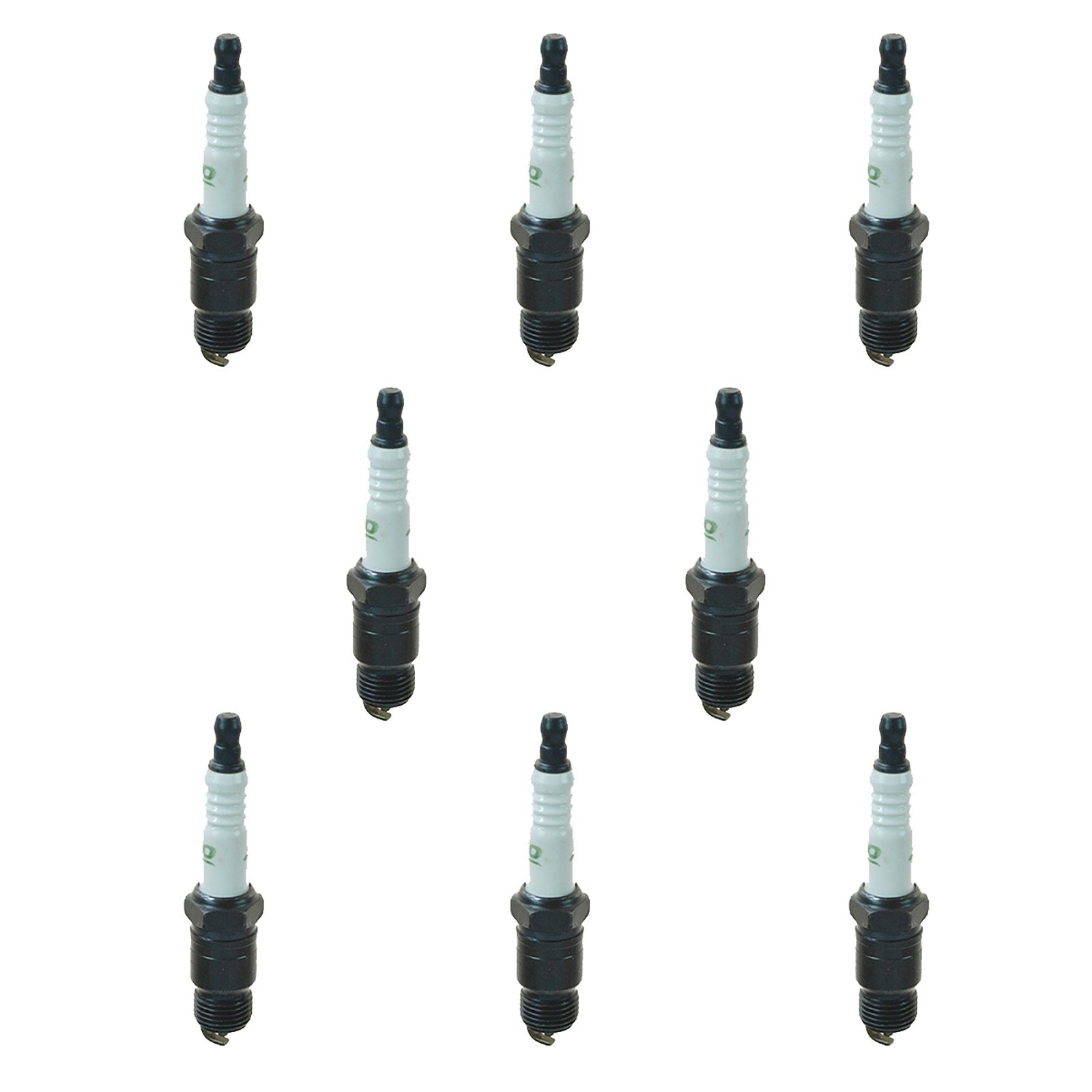 Closeup of AC Delco R45TS spark plug threads and electrode