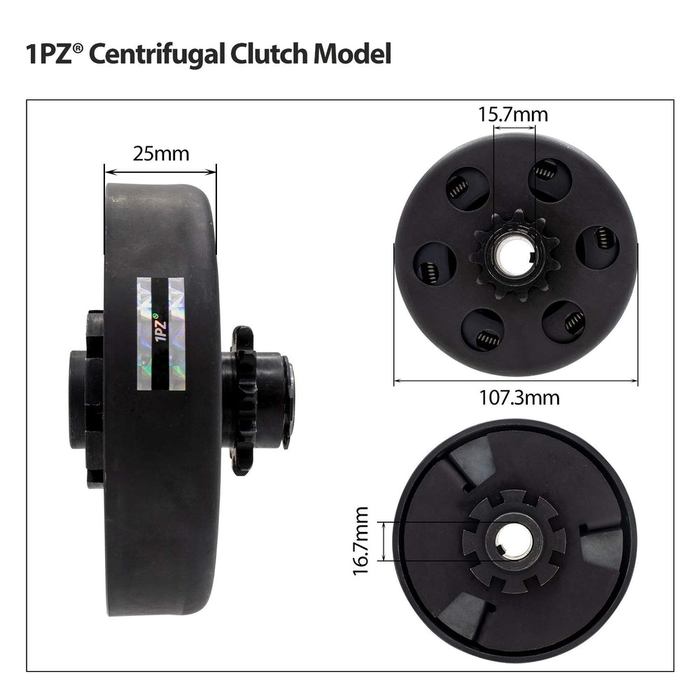 1PZ 11T clutch for 35 chain enables smooth power transfer