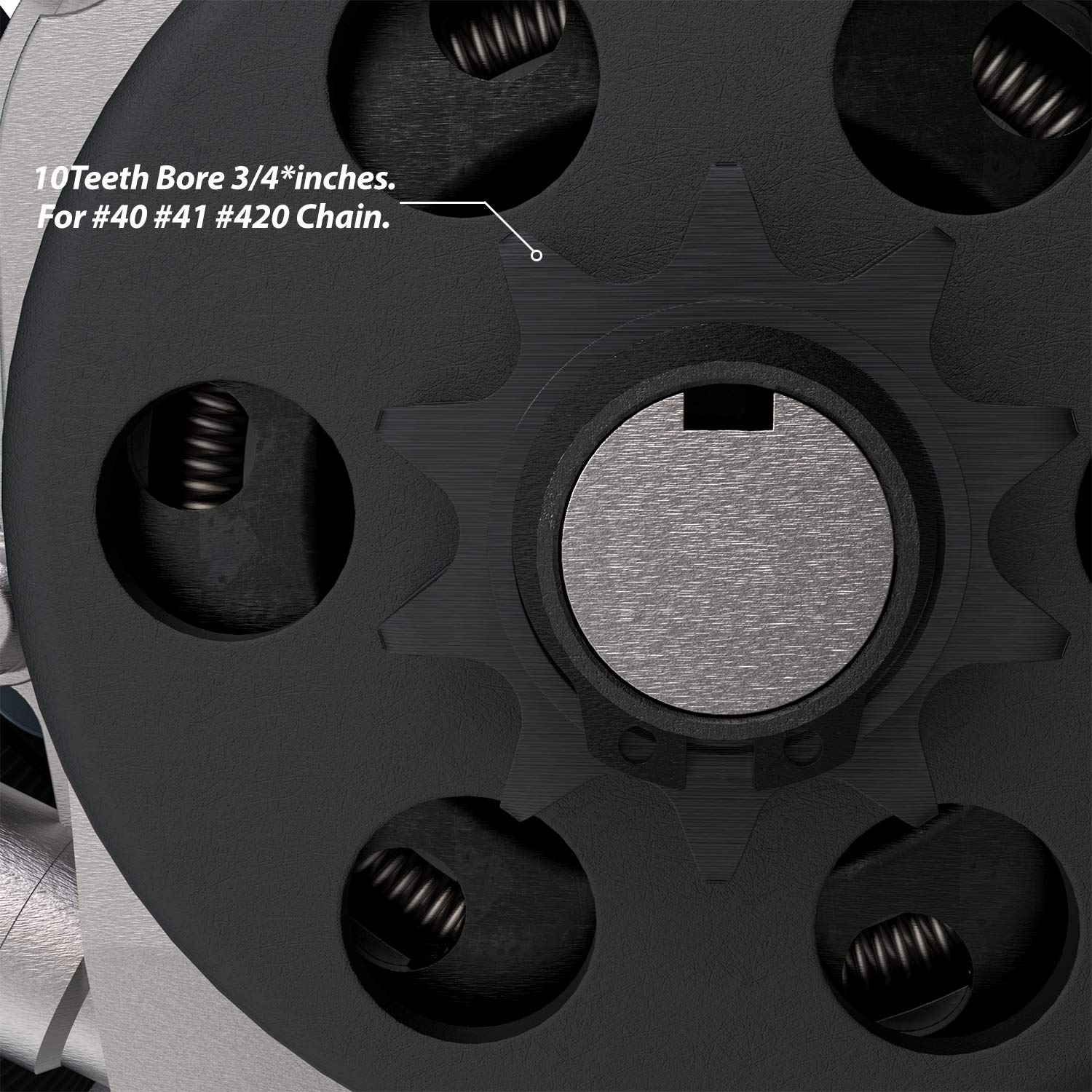 1PZ BA5-10T centrifugal clutch with chain option for easy assembly.