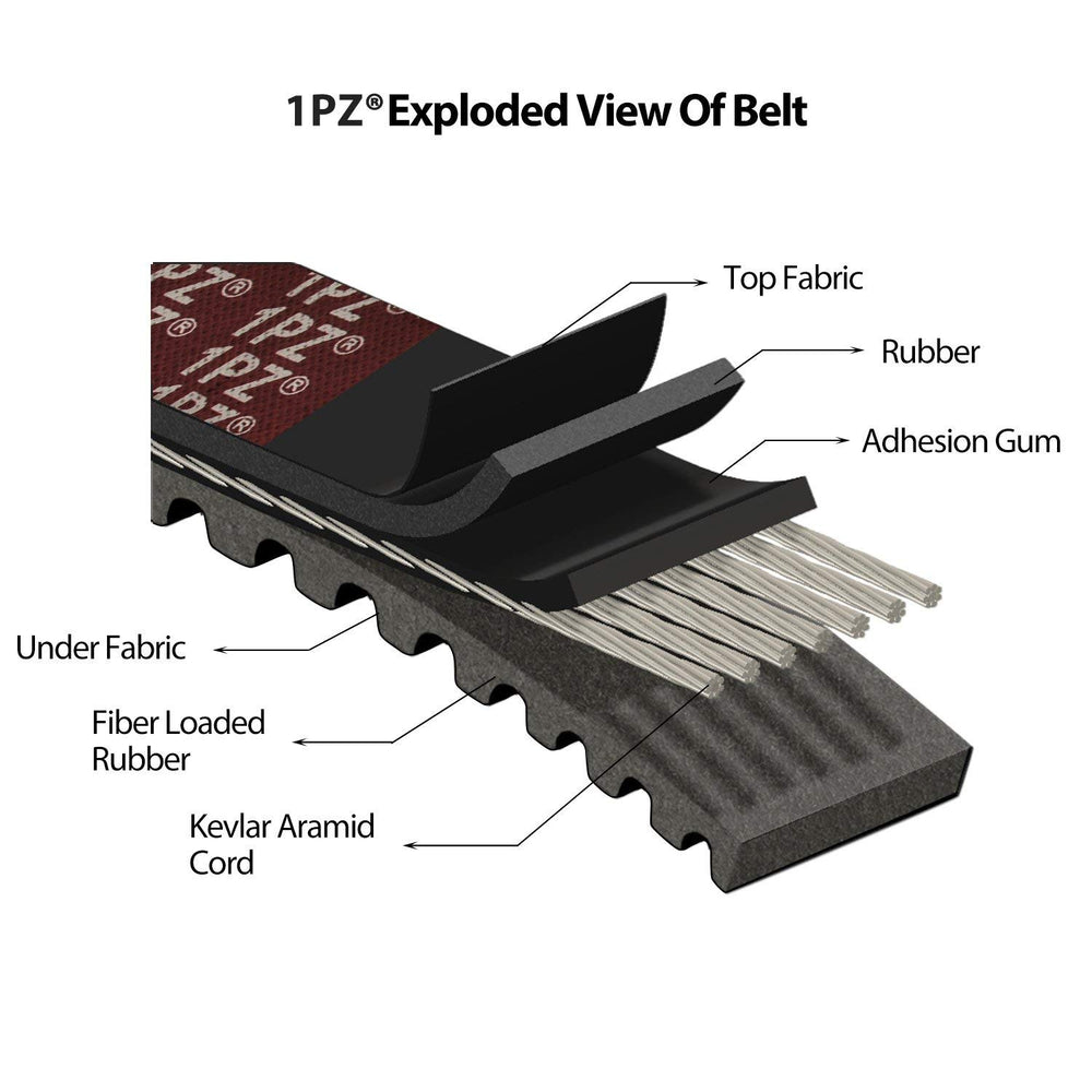 Three 1PZ DB1-P30 belts for quick go-kart maintenance and replacements.