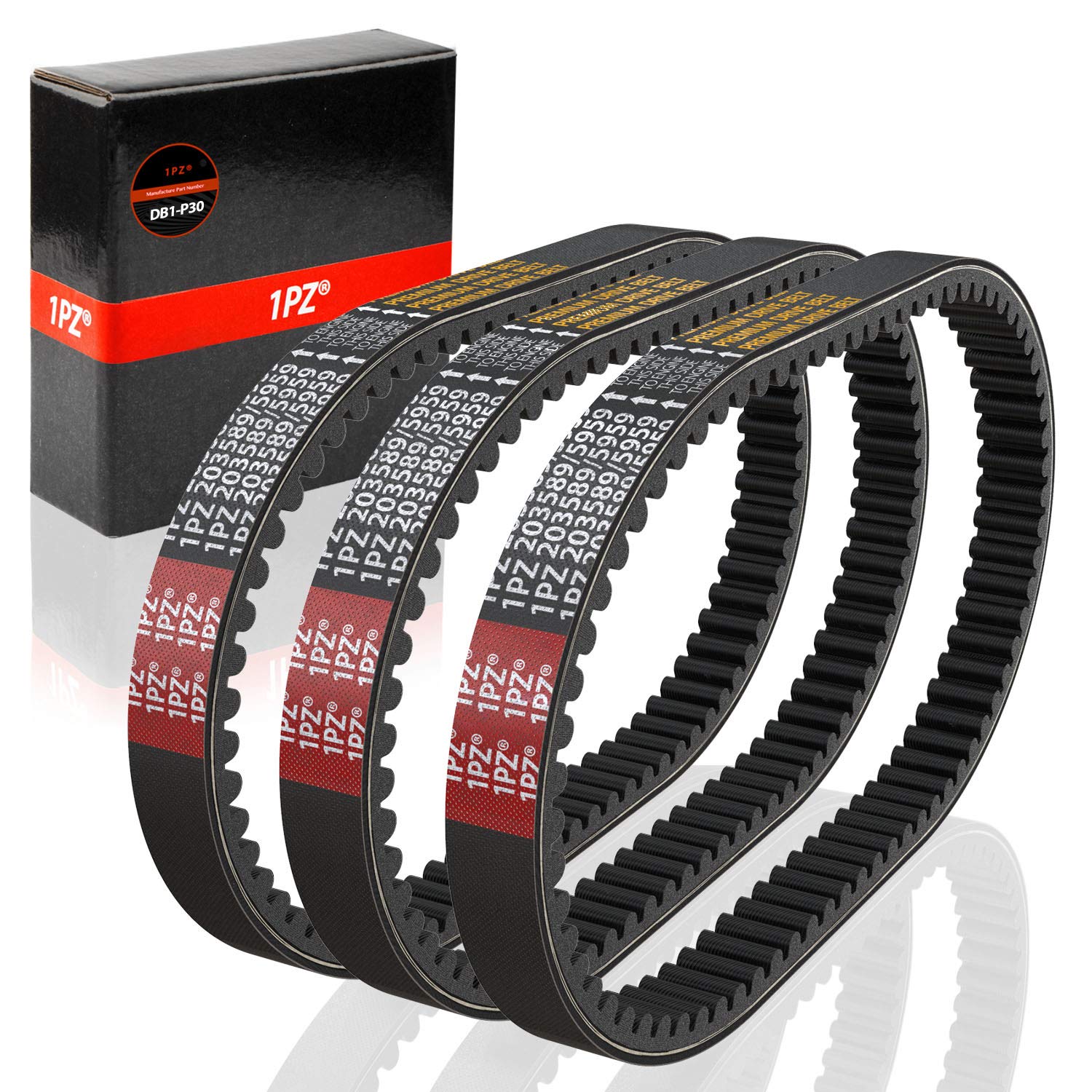 1PZ DB1-P30 drive belt for 30-series go-karts, reliable replacement option.
