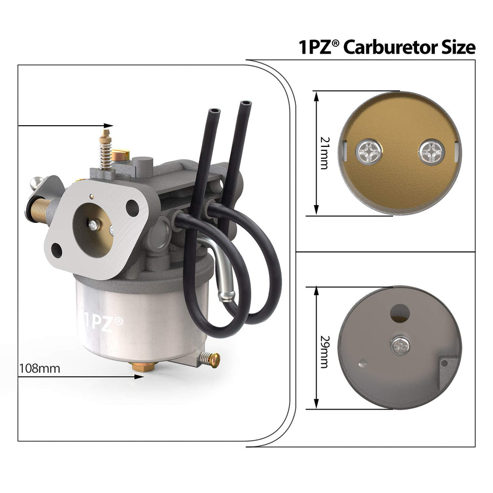 Back view highlights compact layout of the 1PZ EZ2-C95 carburetor