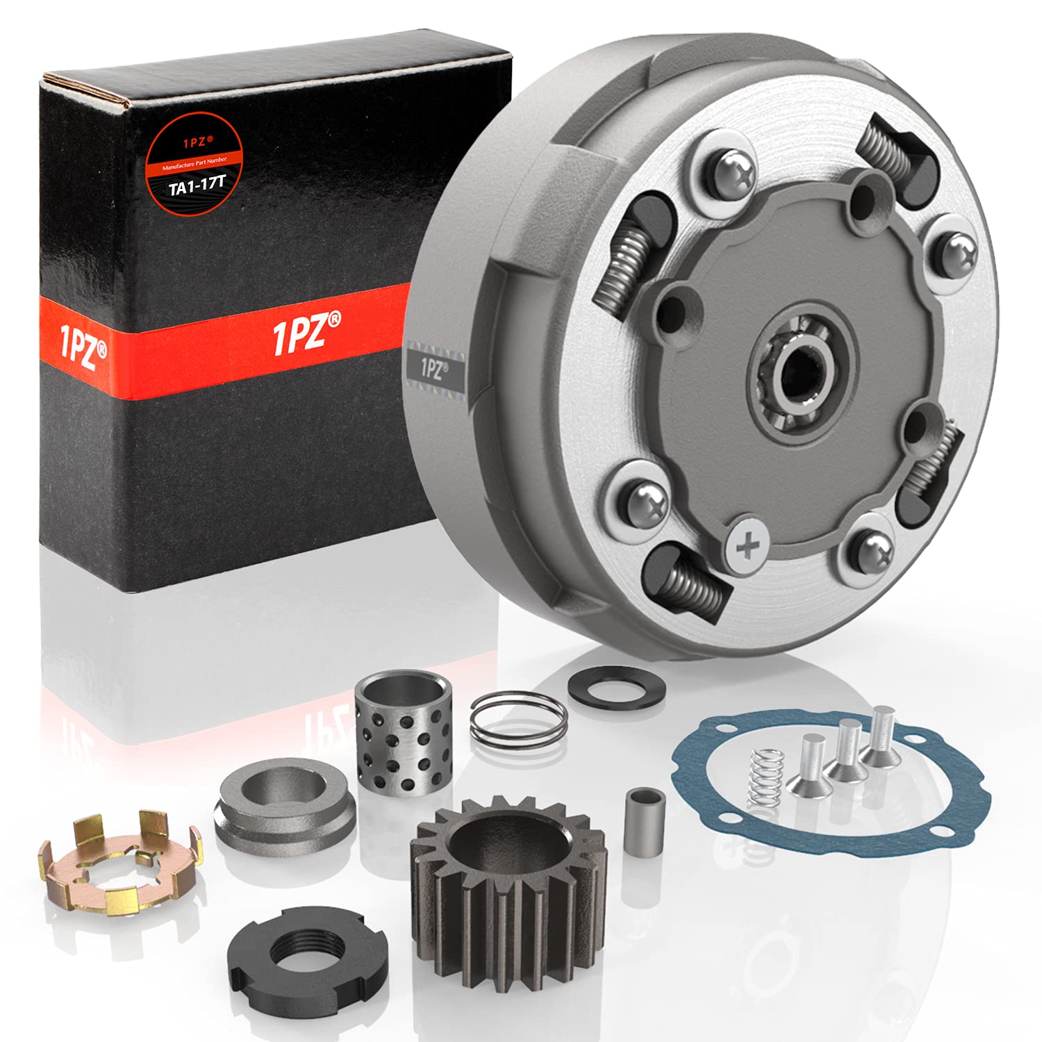 1PZ TA1-17T semi automatic clutch assembly for ATVs delivers smooth engagement.
