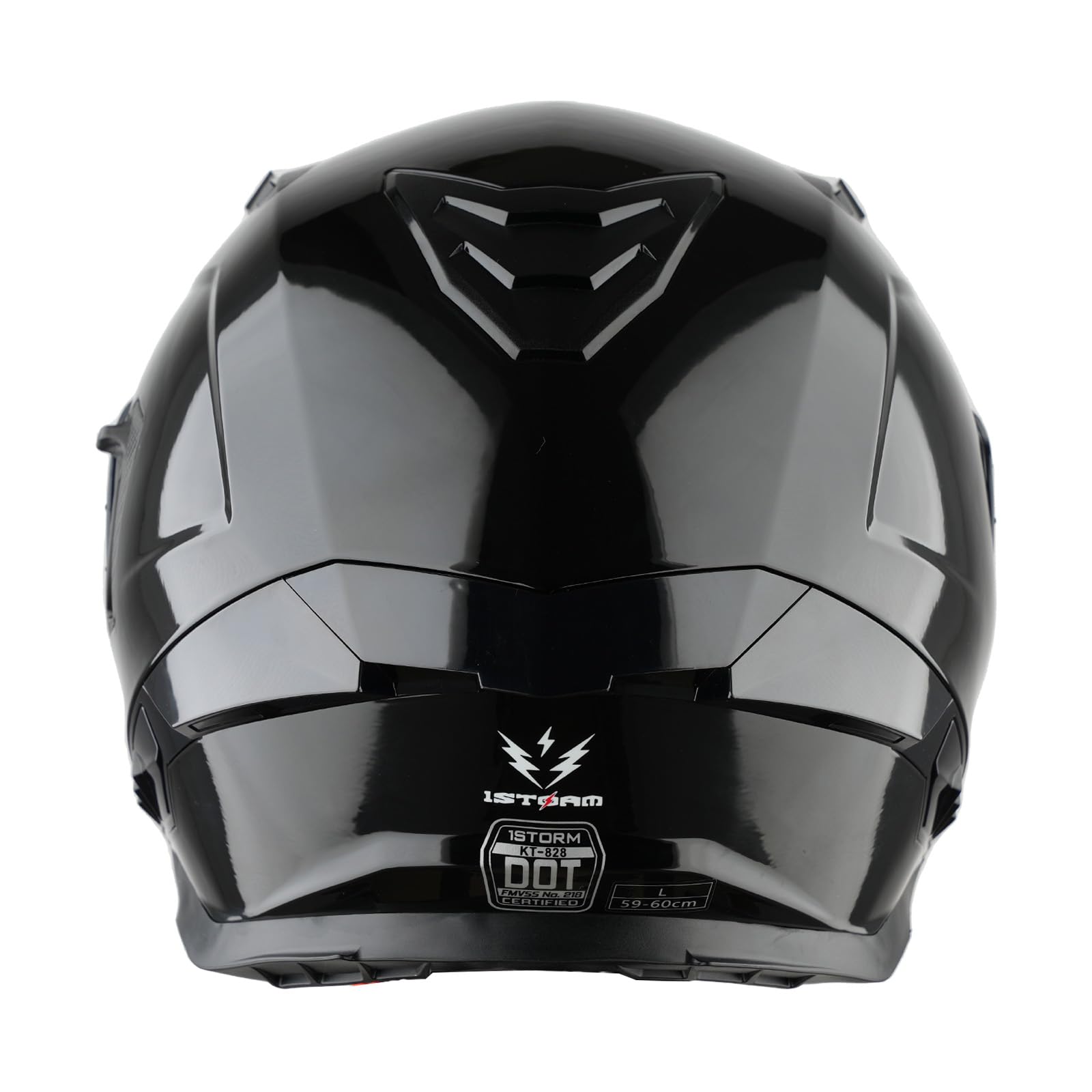 1Storm KT828 inner smoked visor close-up demonstrating layered protection