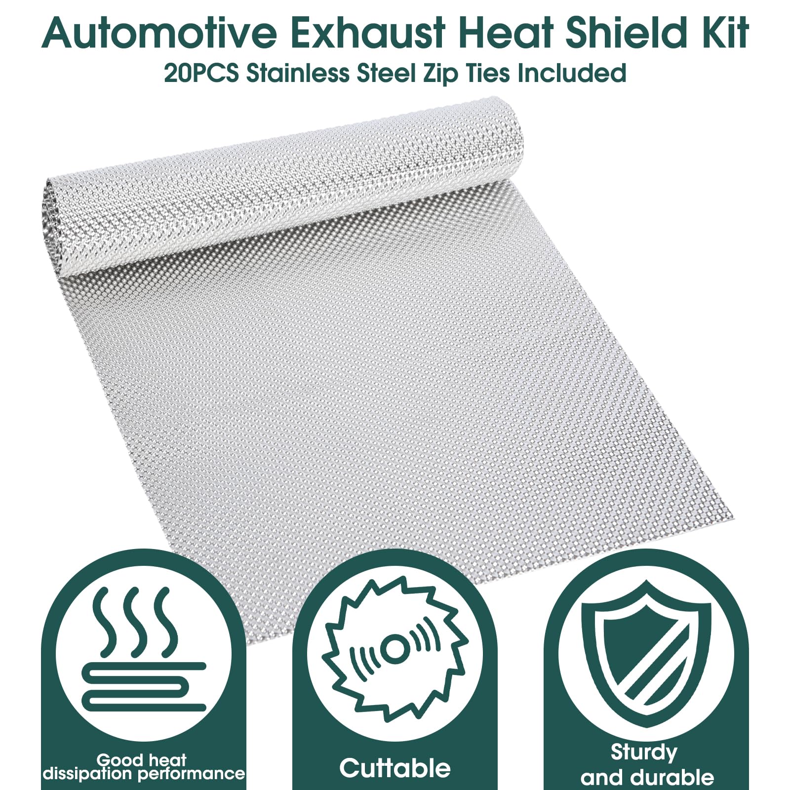 2 Mule Team embossed aluminum heat shield close-up reveals durable panel