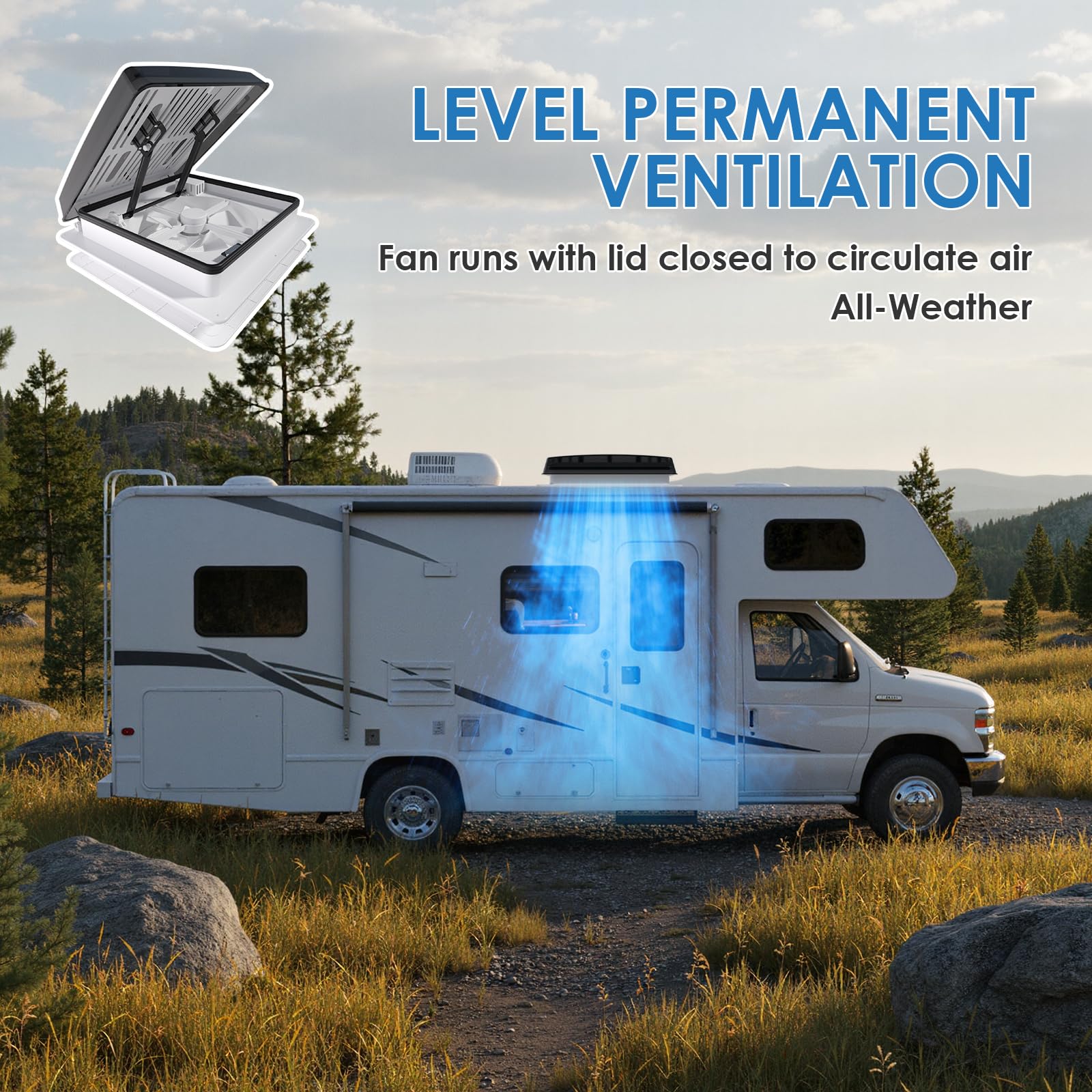 2012 Air Max 14 energy-efficient 12V operation in a camper.