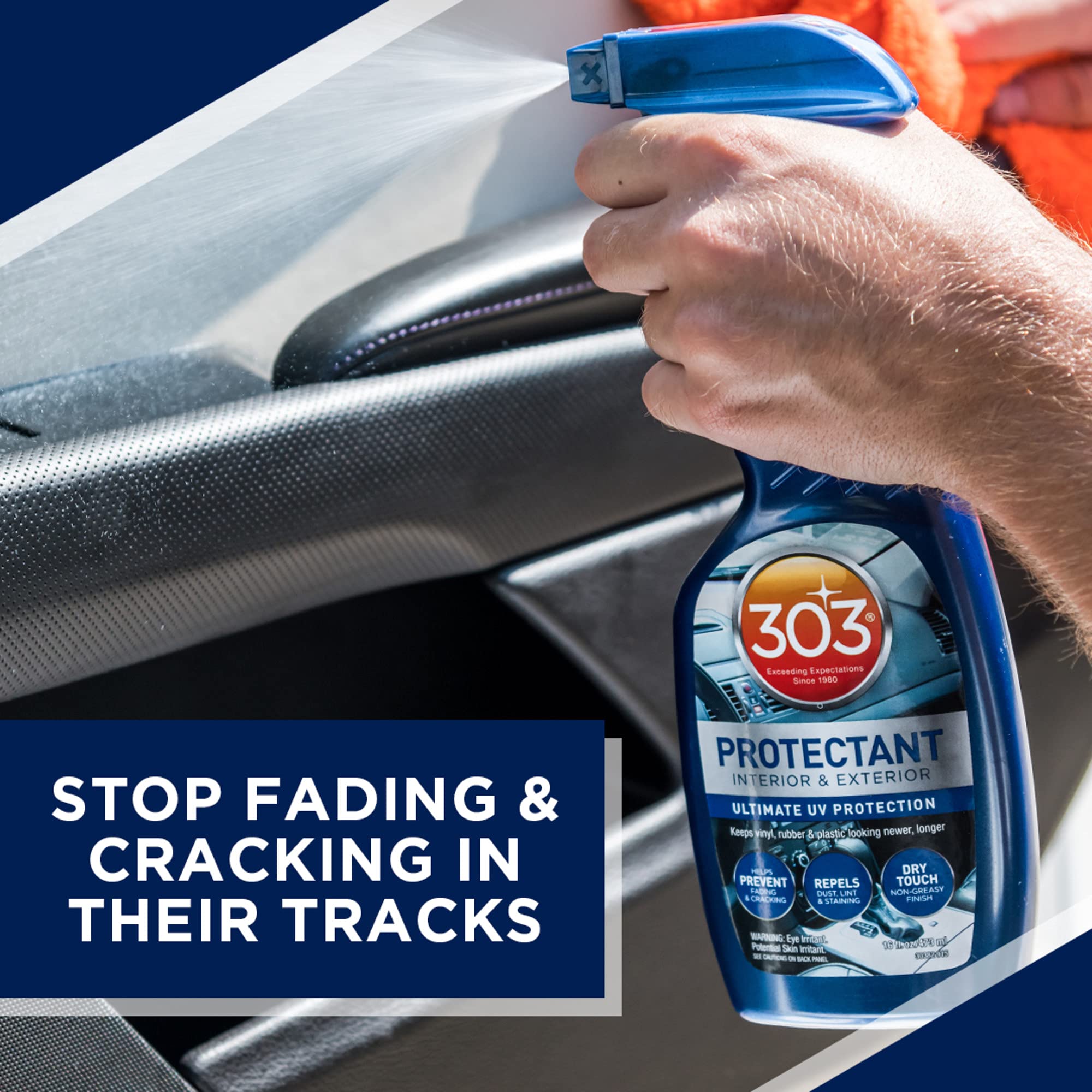 303 Products automotive protectant spray exterior vinyl protection keeps surfaces vibrant.