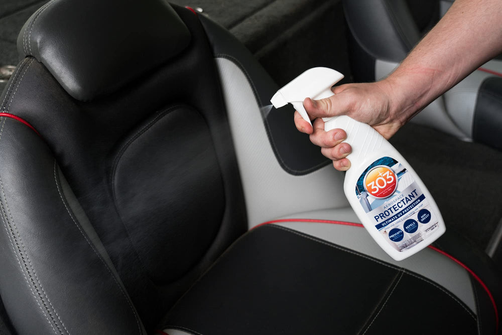 User sprays and air-dries after application for a non-greasy coat