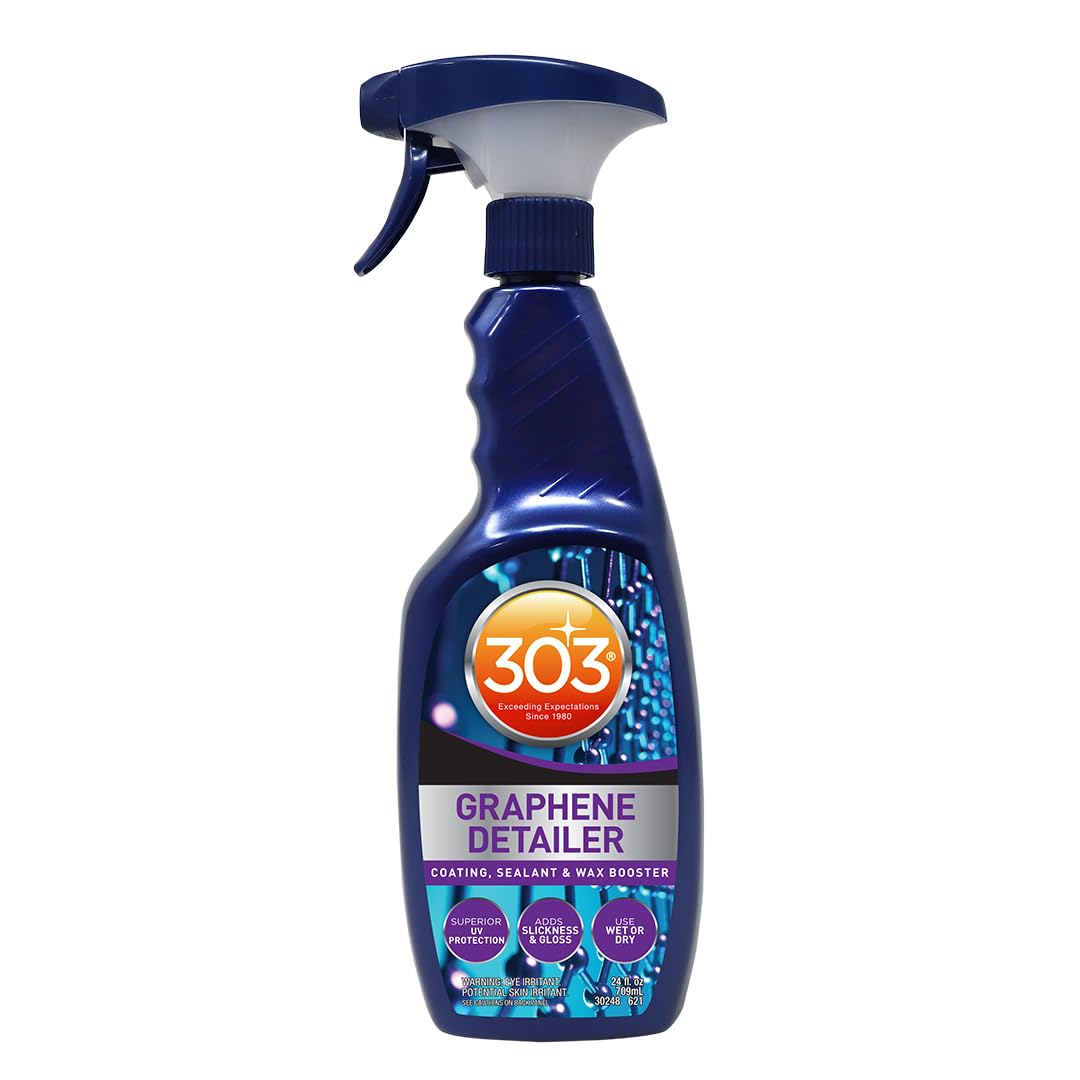 303 Products Graphene Detailer Spray bottle demonstrates quick application and enhanced shine.