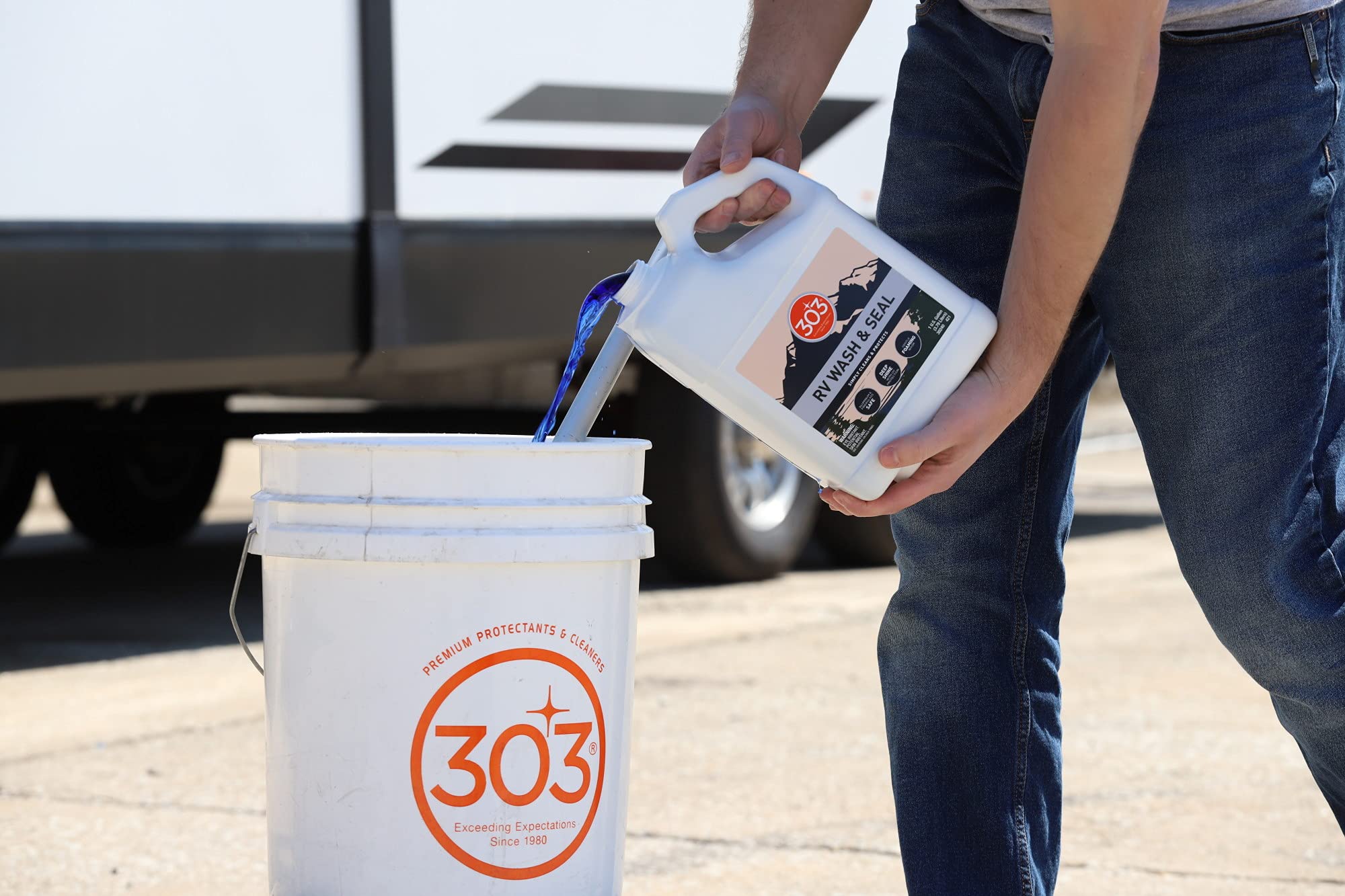 303 Products RV Wash & Seal UV protection on sun-exposed panels