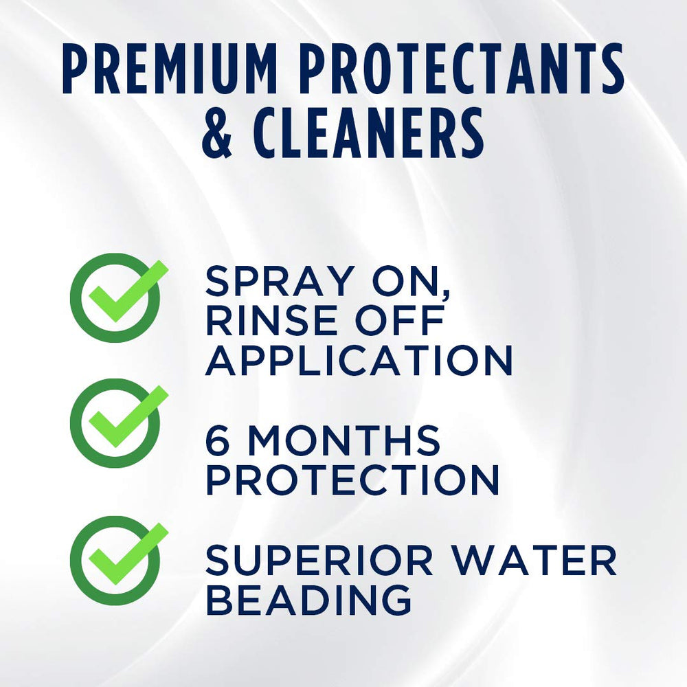 Paint and glass treated with 303 Touchless Sealant via spray-on method.