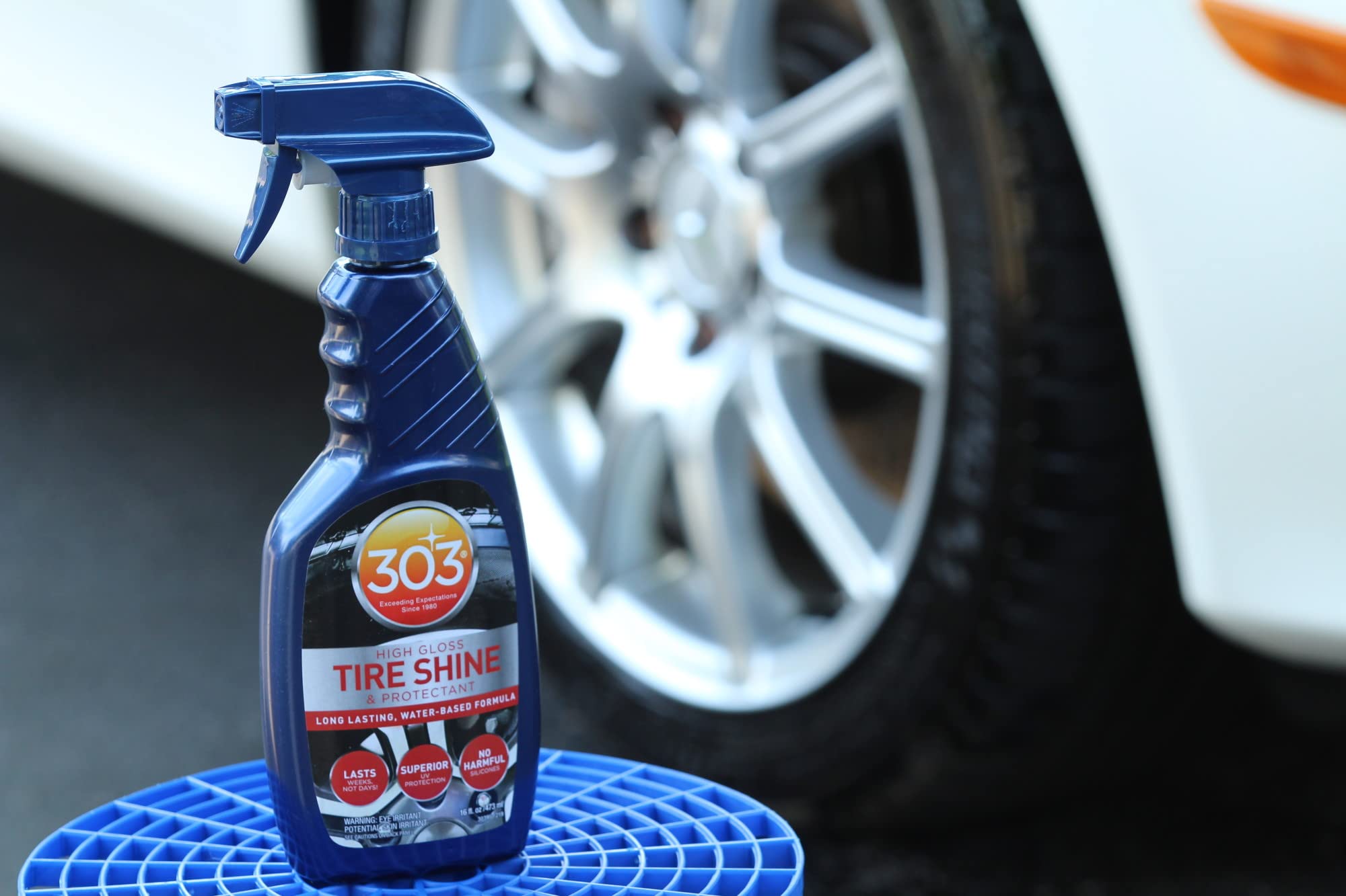303 Products weekly protection tire shine ready for regular detailing.
