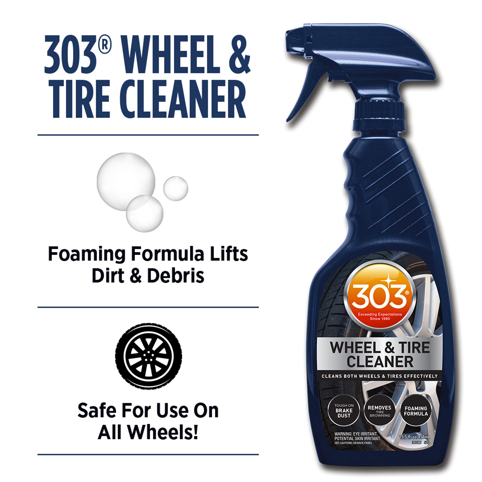 303 Products wheel and tire cleaner removes brake dust from rims