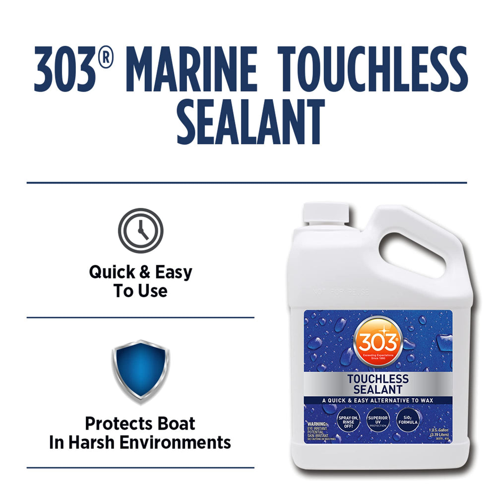 303 Touchless Sealant Si02 technology provides lasting water beading on glass and paint surfaces