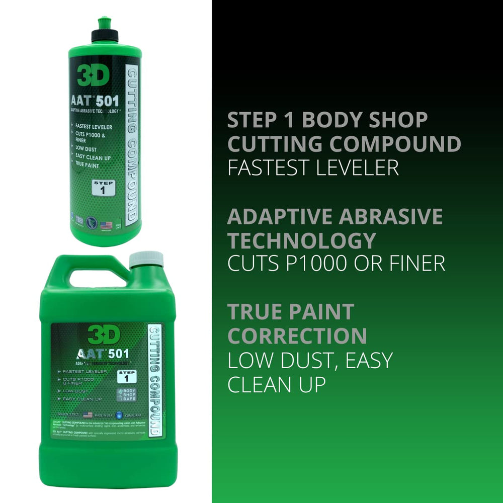 3D AAT 501 Adaptive Abrasive Action shows adaptive technology delivering faster gloss improvement.