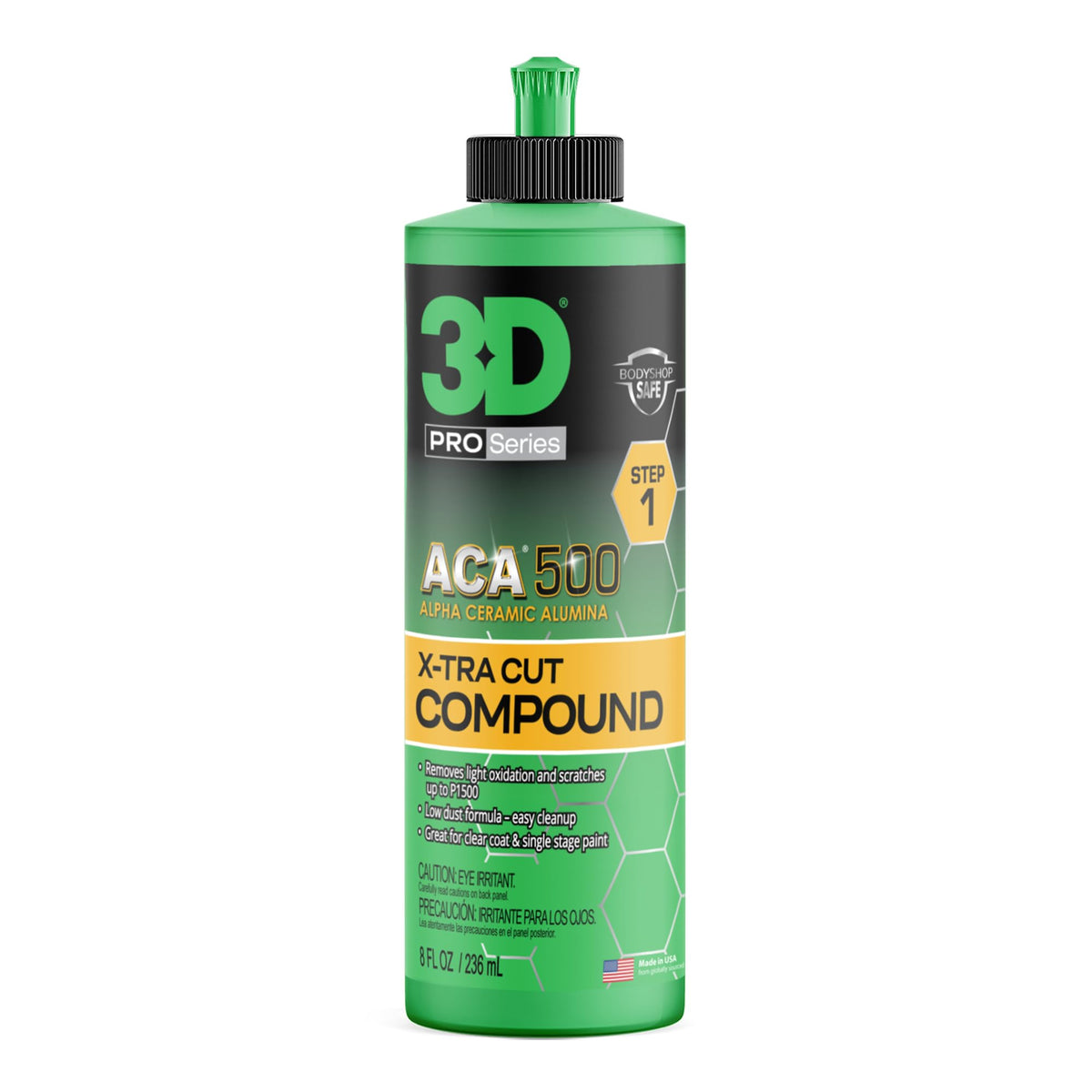3D ACA 500 bottle being poured for deep scratches remediation