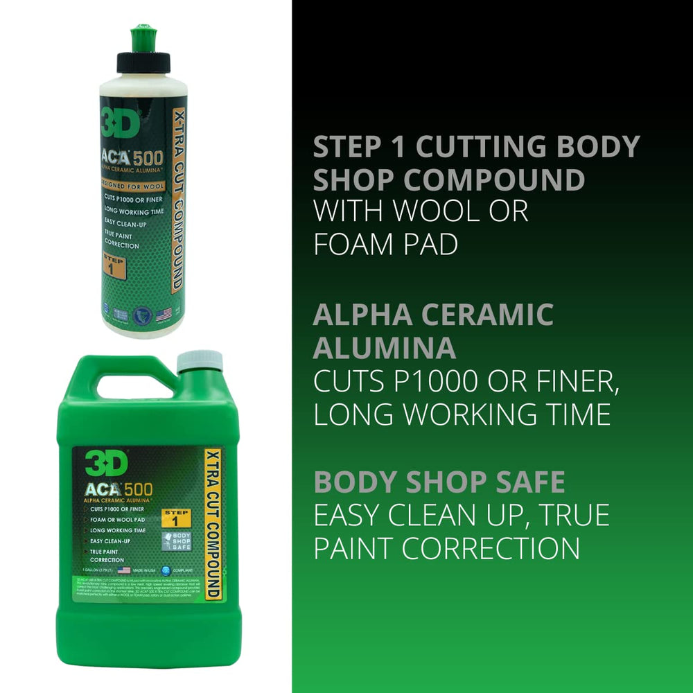 3D ACA 500 on a painted panel for safe, low-dust finish correction