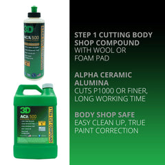 3D ACA 500 on a painted panel for safe, low-dust finish correction
