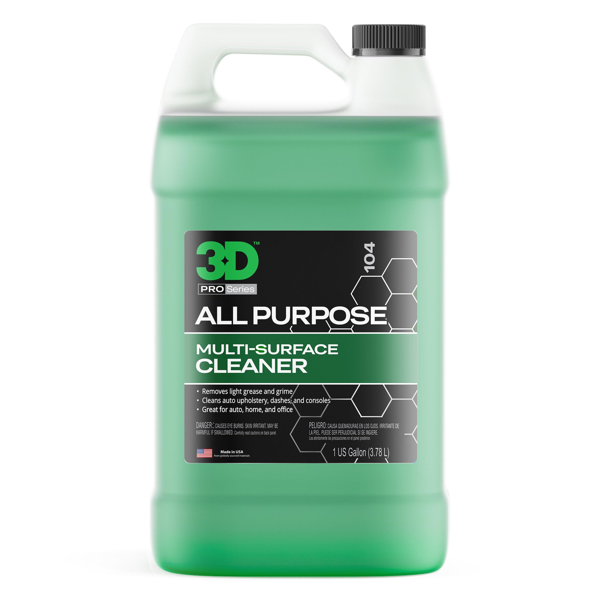 3D All Purpose Cleaner bottle ready for versatile interior cleaning on vinyl, leather, and fabric.