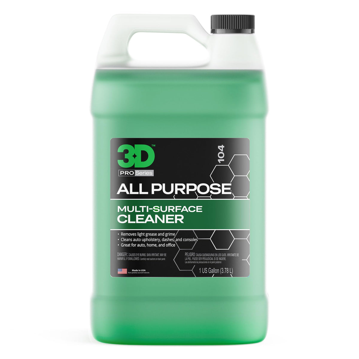 3D All Purpose Cleaner bottle ready for versatile interior cleaning on vinyl, leather, and fabric.