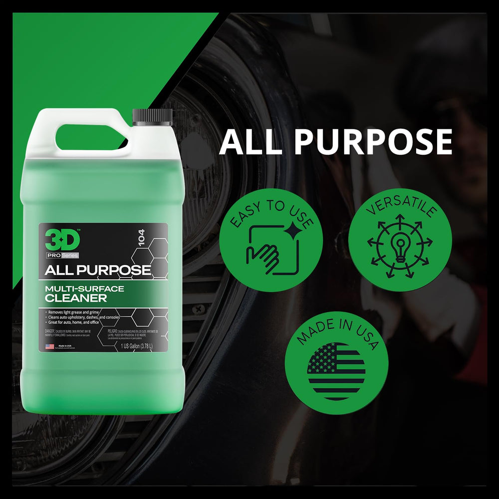 3D APC interior cleaning on trunk liner showing all-surface compatibility.