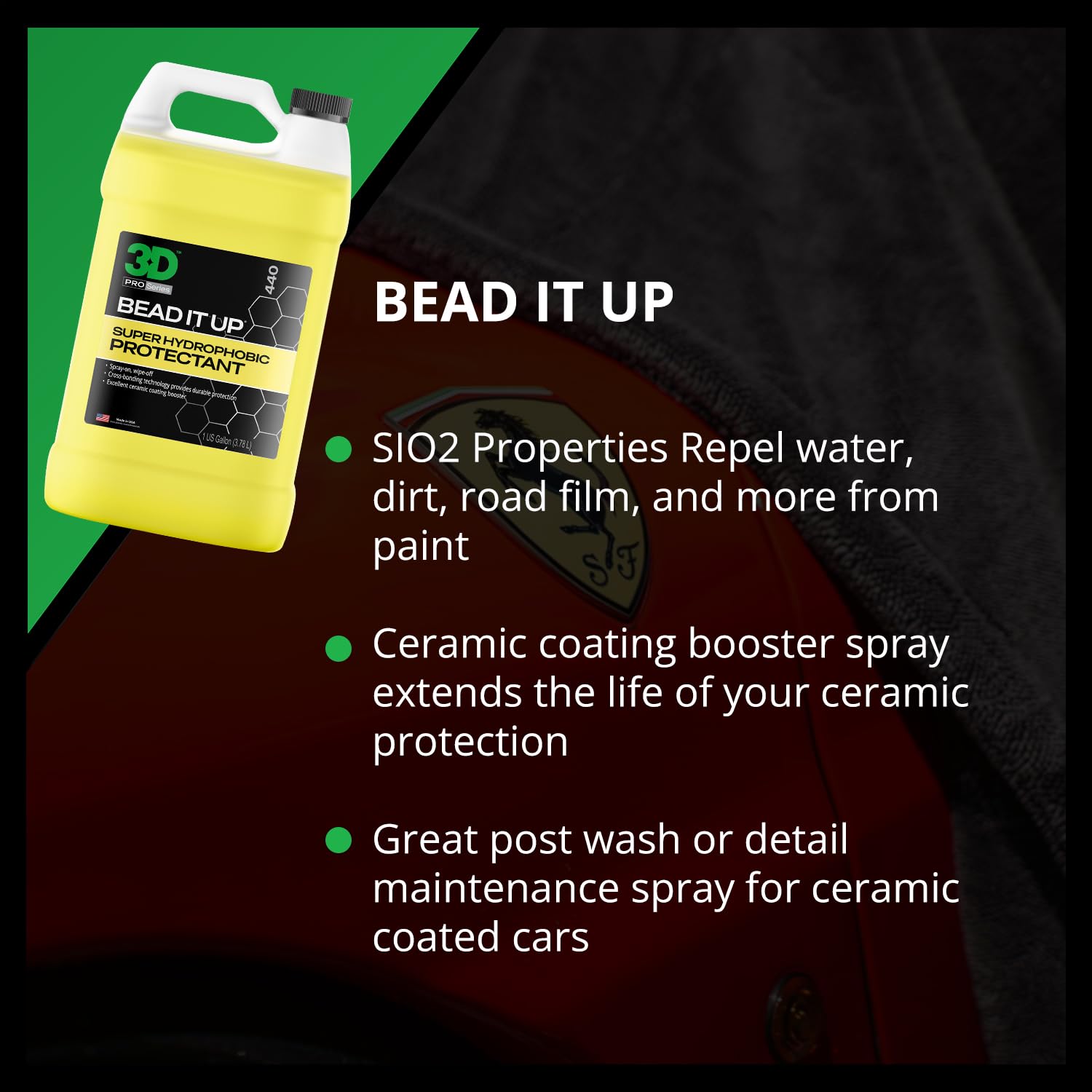 3D Bead It Up long-lasting finish reduces reapplication frequency
