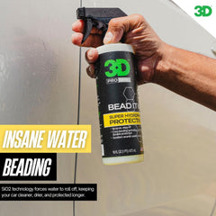 3D Bead It Up spray action demonstrates even mist and quick coating