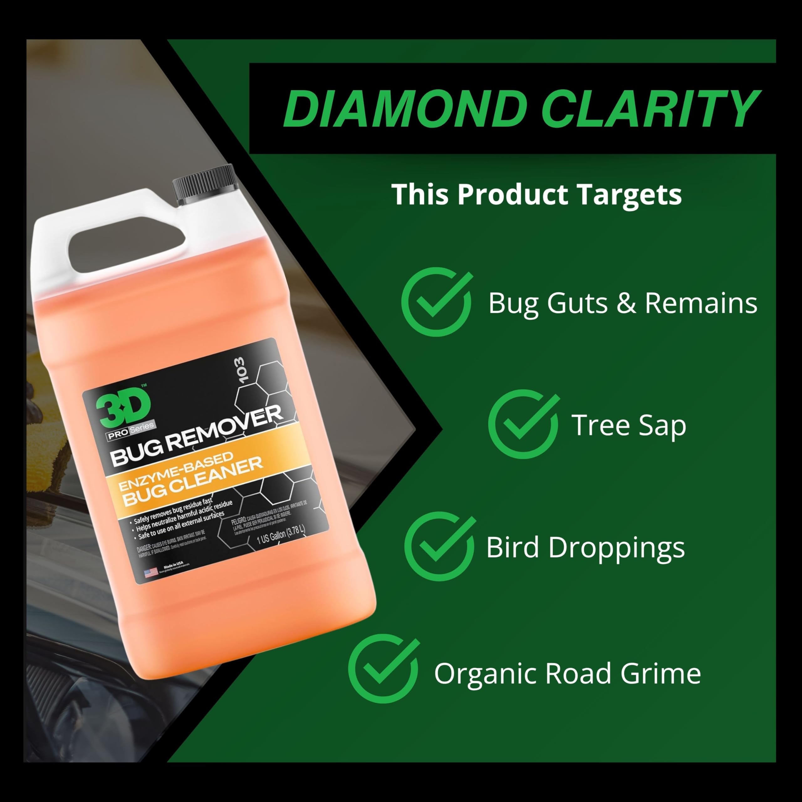 3D Bug Remover cleans windows and mirrors for streak-free visibility.