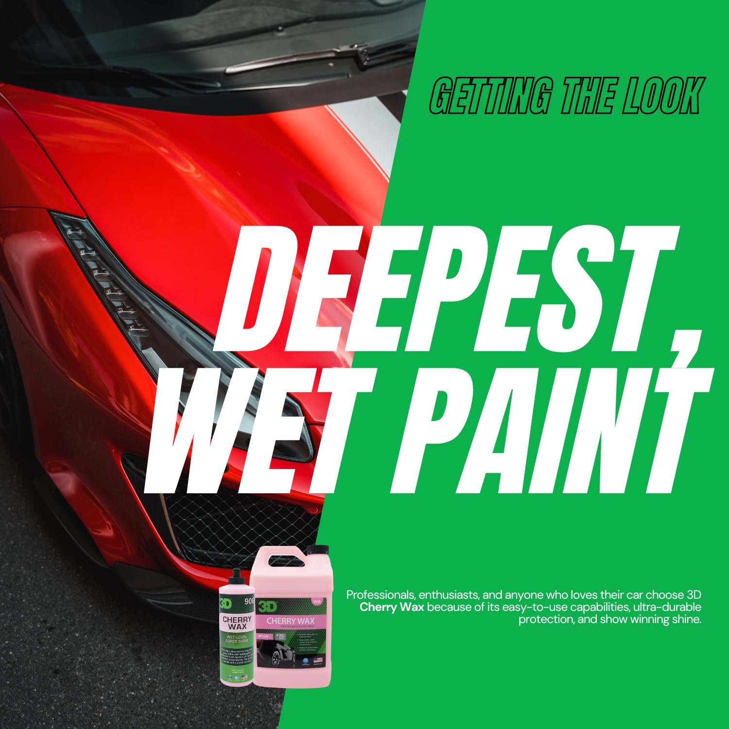 3D Cherry Wax can be applied by hand or DA polisher.