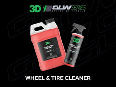 3D GLW Series wheel cleaner spray action lifts brake dust on rims.