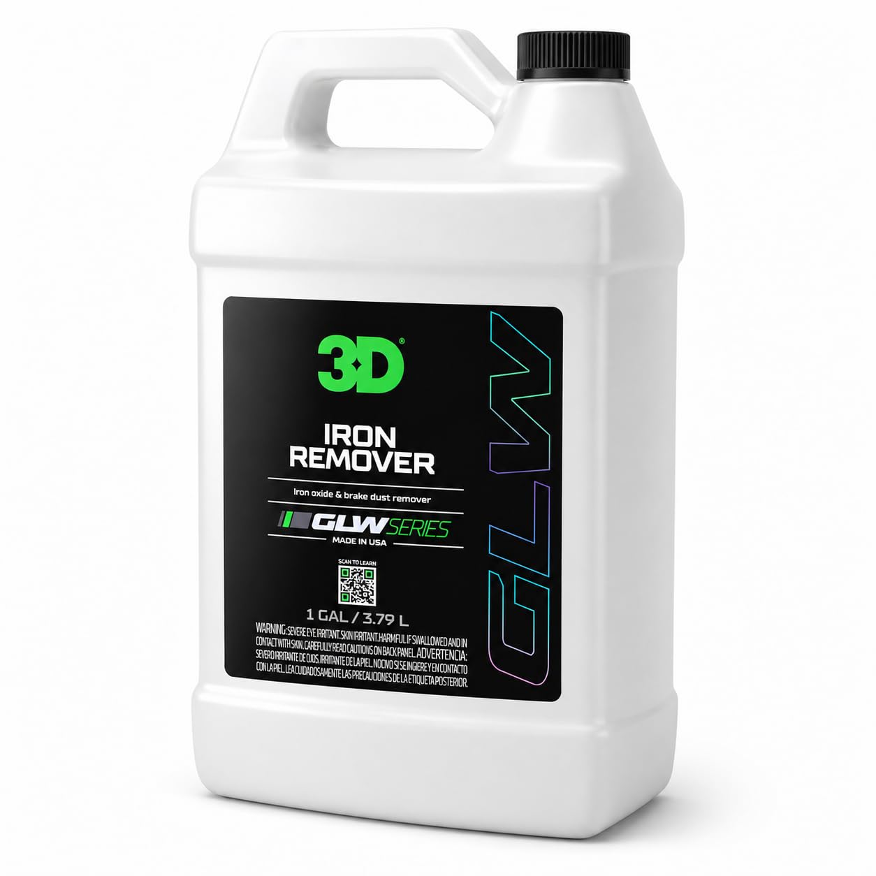3D Iron Remover bottle pour demonstrates quick spray application for wheels