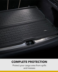 3D MAXpider trunk guard with raised walls prevents spills from reaching carpet.