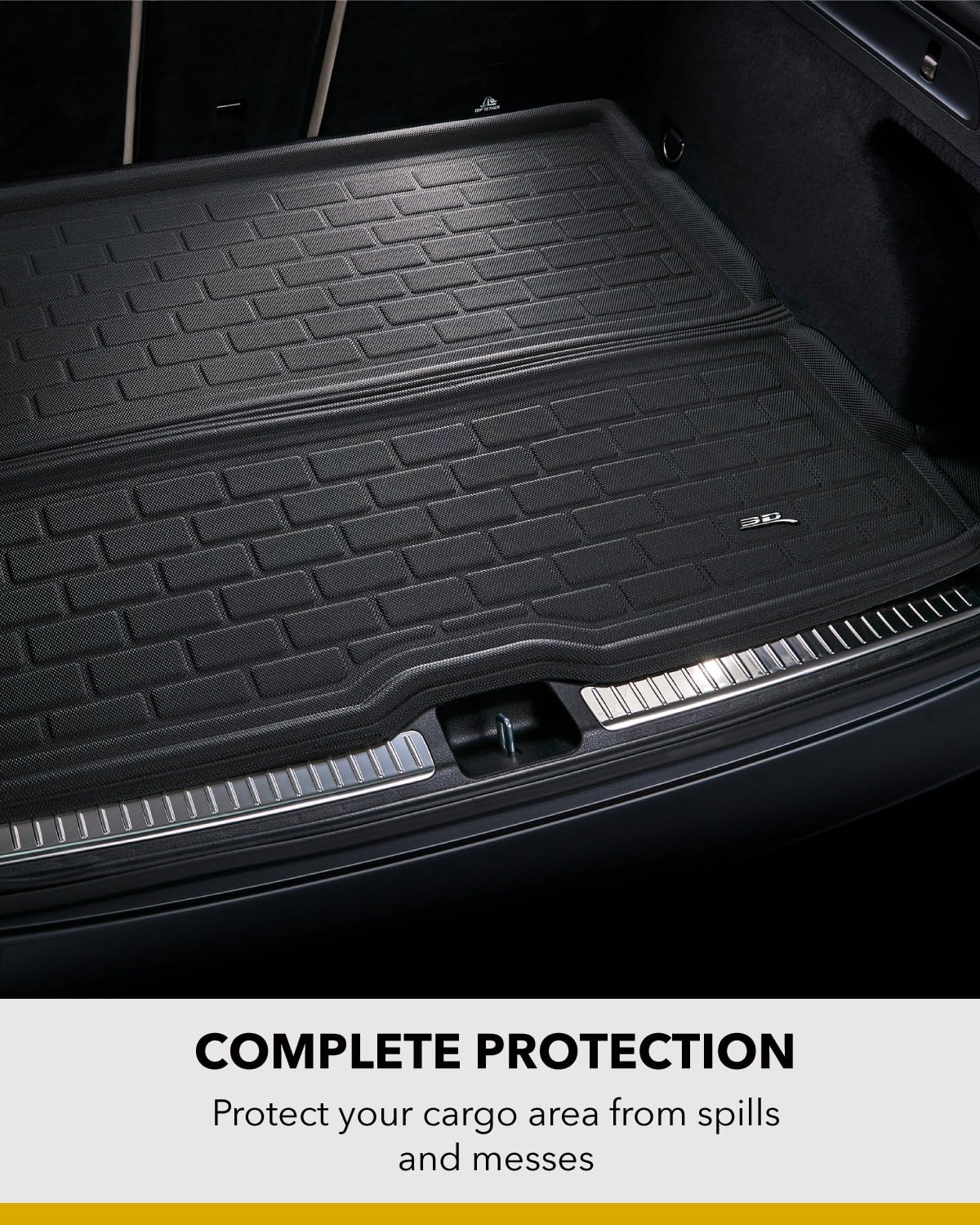 Anti-slip surface on the 3D MAXpider Kagu Cargo Liner keeps groceries secure while driving.