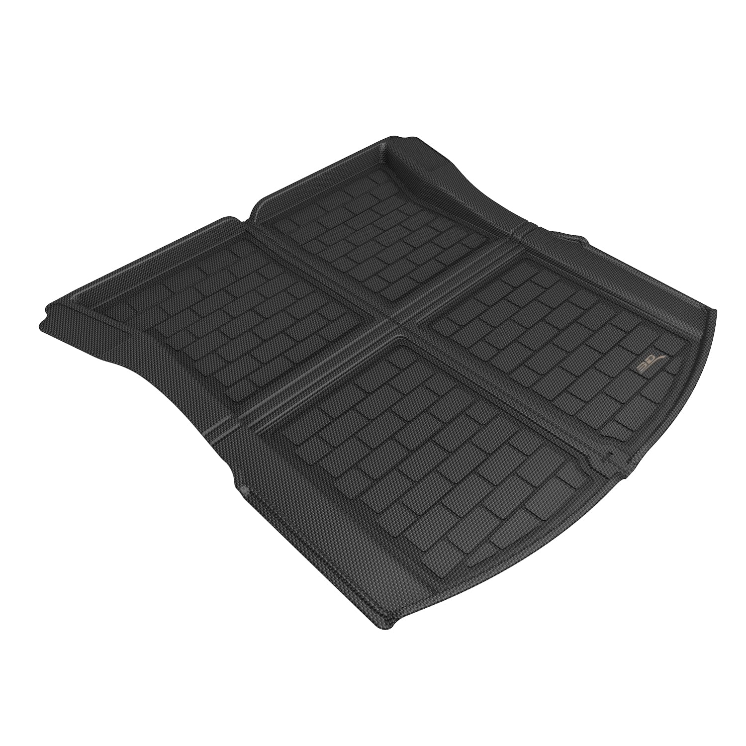 3D MAXpider Kagu Cargo Liner for Tesla Model 3 Highland in black keeps trunk clean.