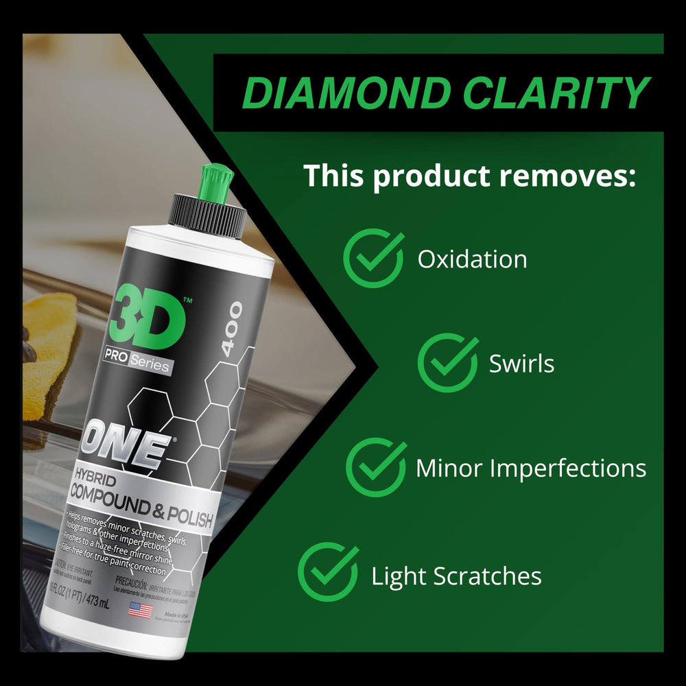 3D One 8 oz USA-made packaging shown for professional-grade detailing.