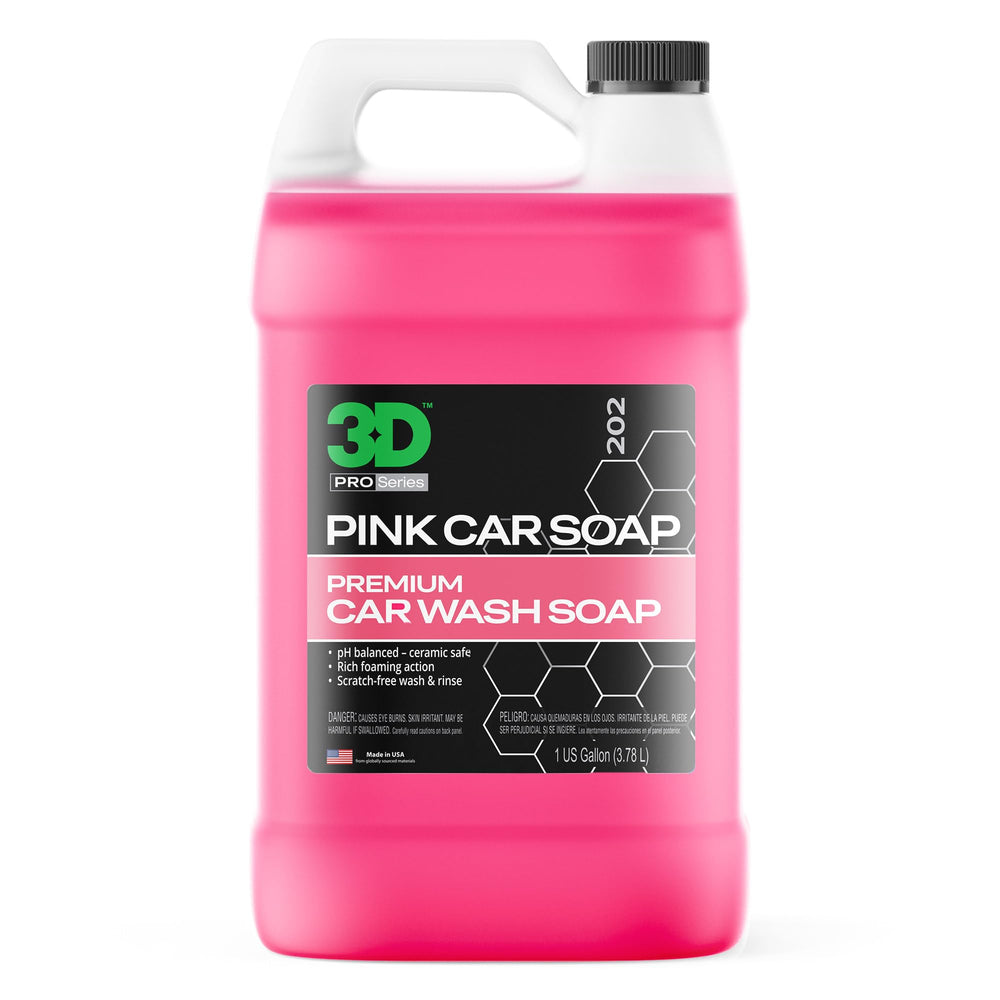 3D Pink Car Soap bottle pour shows easy application for a gentle wash