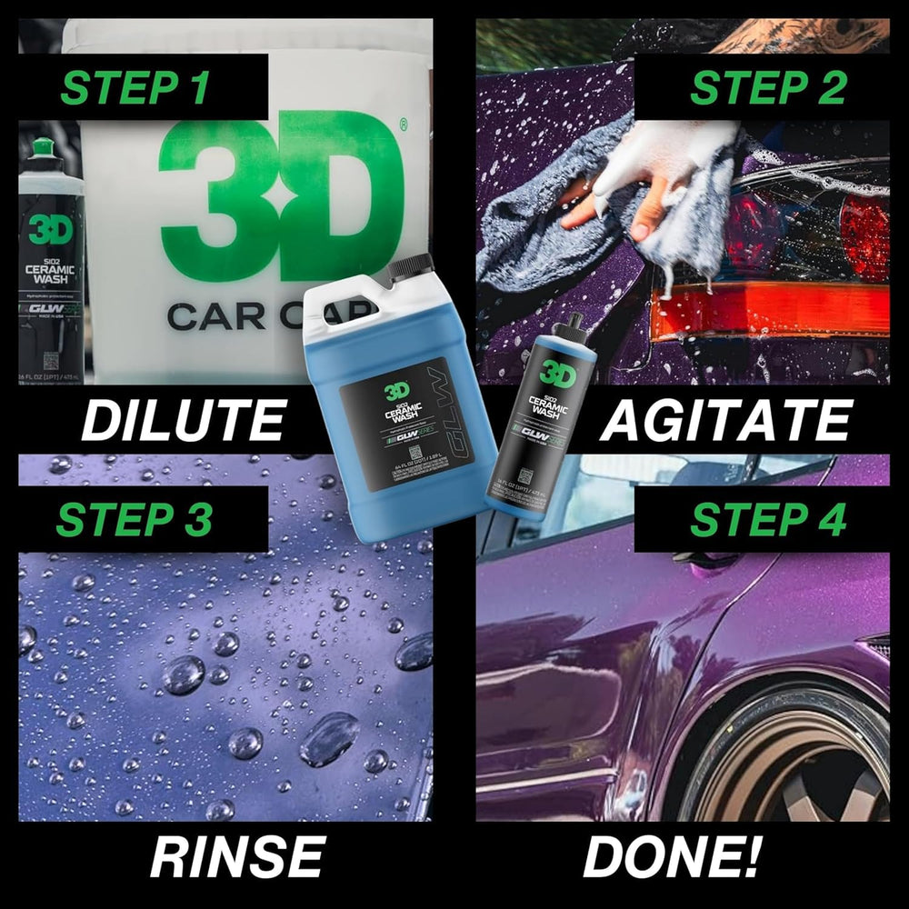 3D SiO2 Ceramic Wash & Wax hydrophobic beading on painted surface