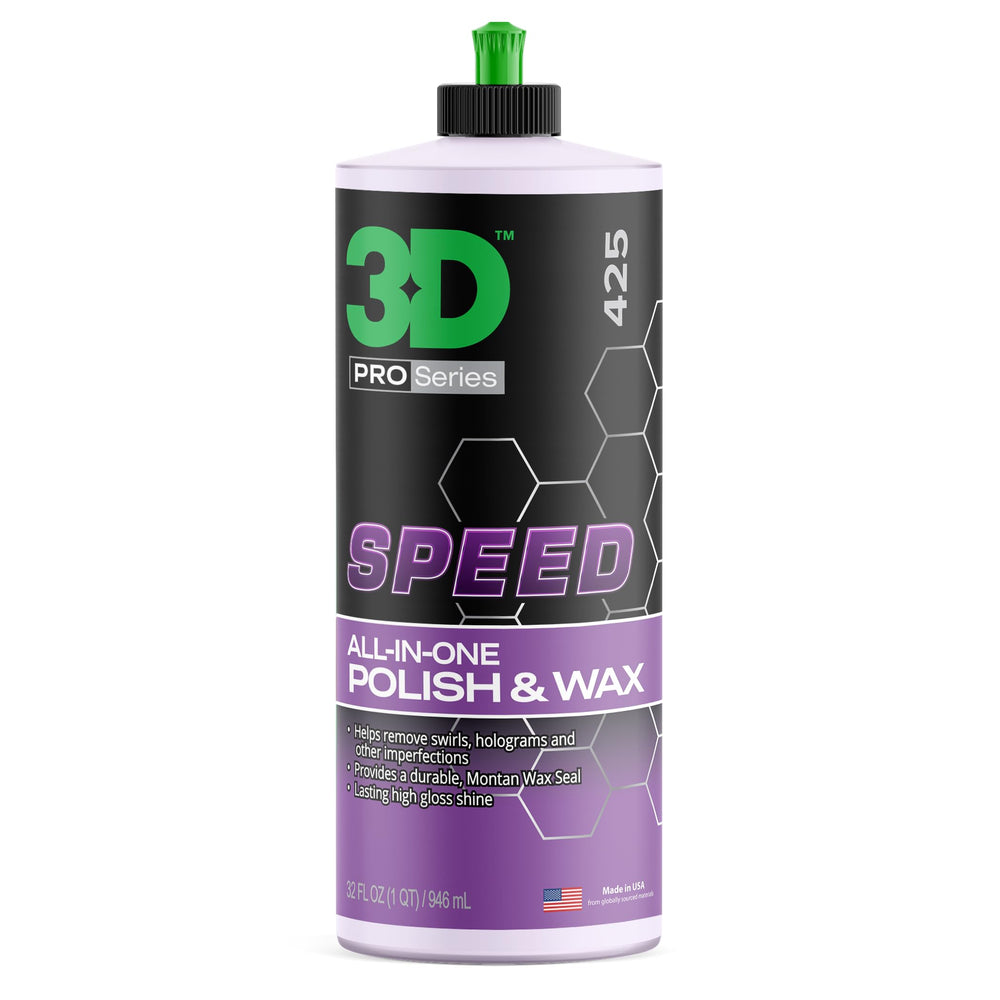 3D Speed all-in-one polish and wax bottle for rapid correction and protection.