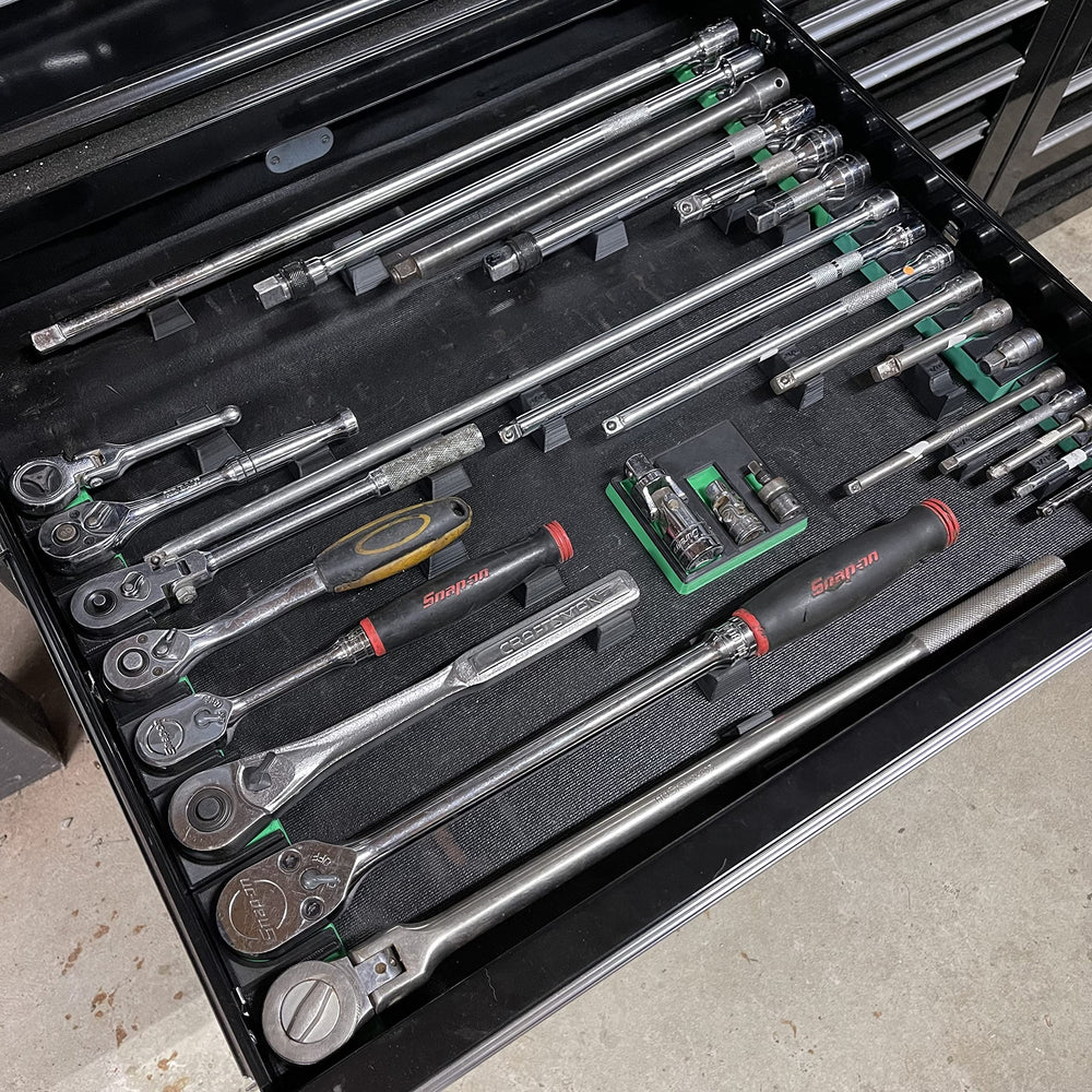 3D Tool Trays MagAttach in-drawer arrangement keeps tools visible and accessible