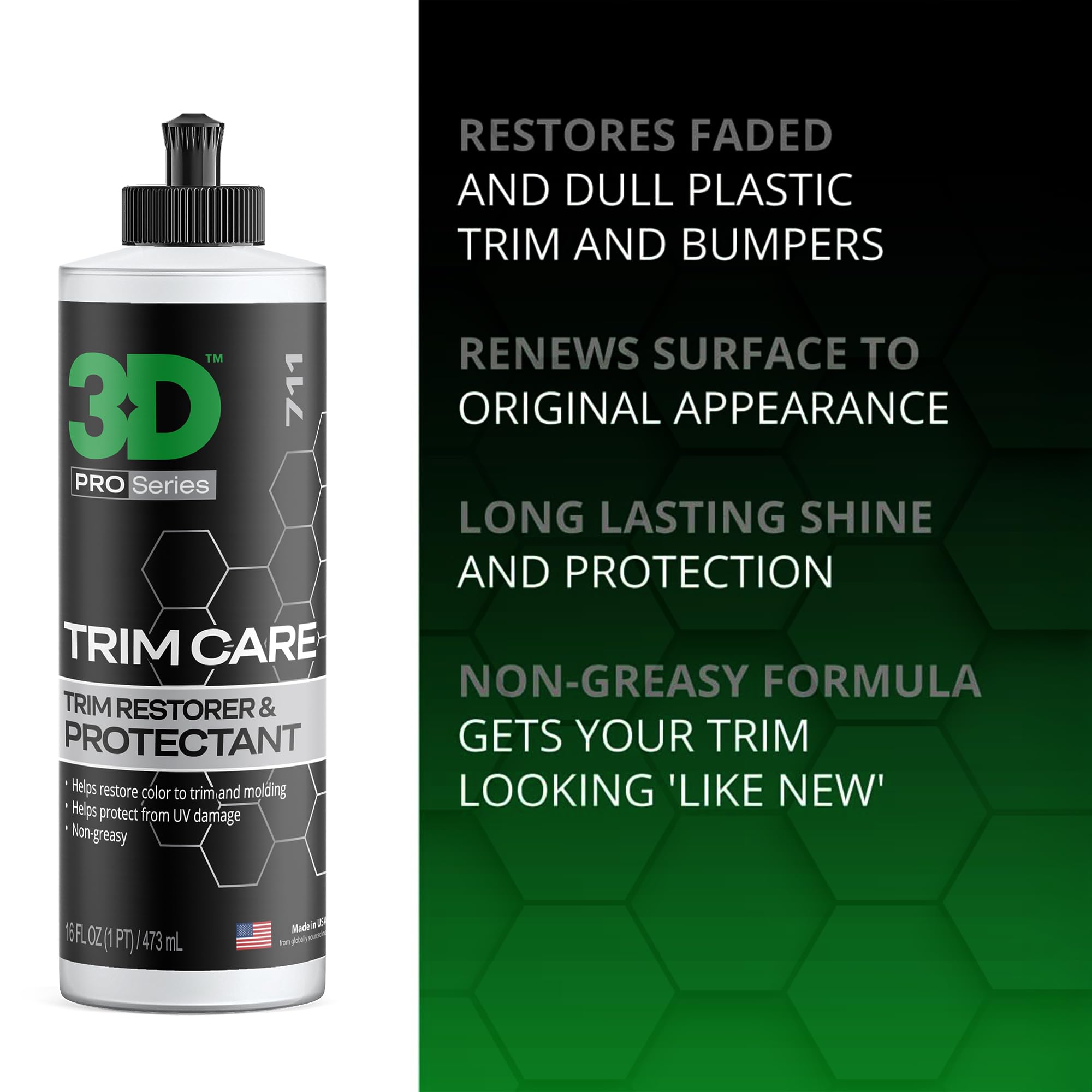 3D Trim Care Restorer being applied with a cloth for even coverage.
