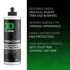 3D Trim Care Restorer being applied with a cloth for even coverage.