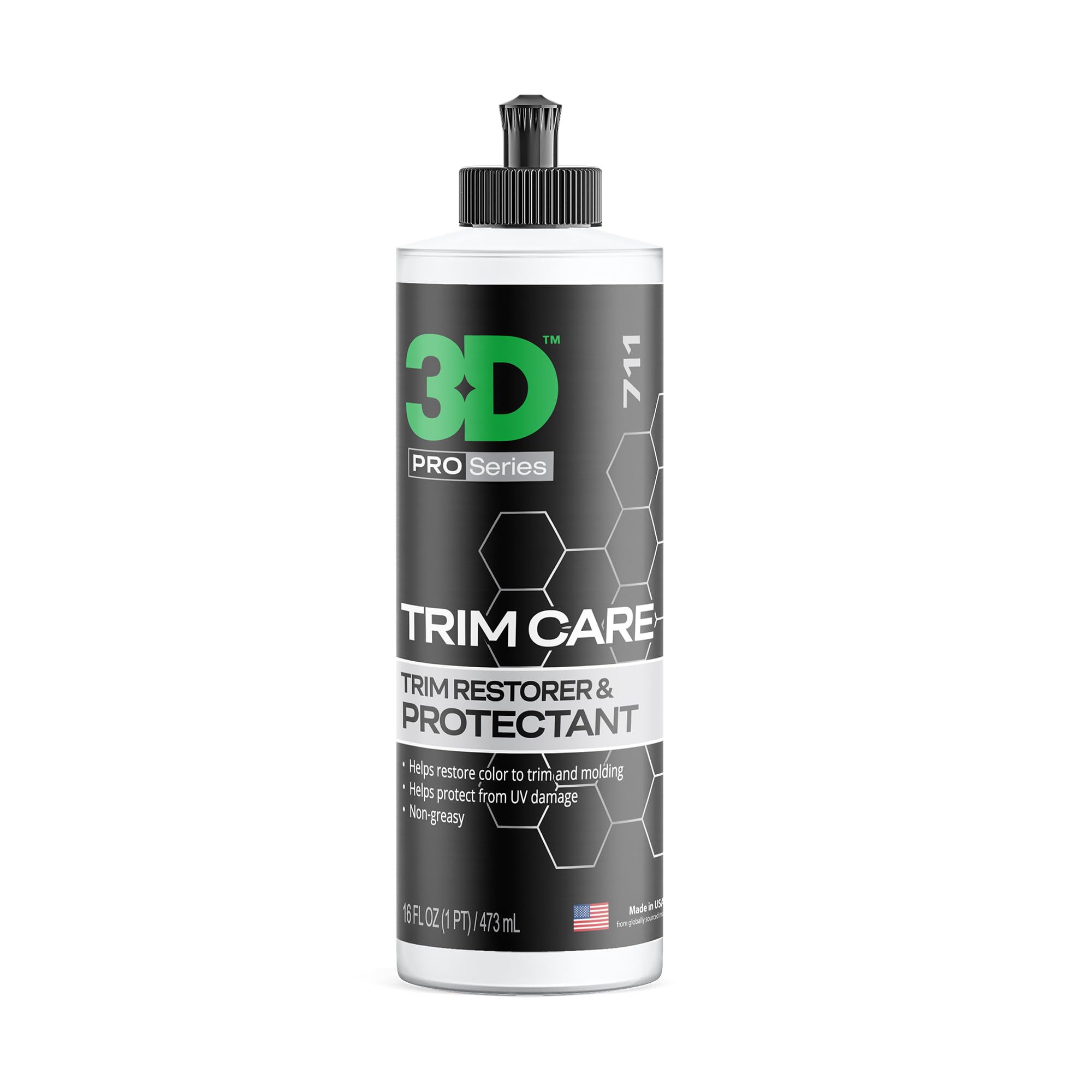 3D Trim Care Restorer revives faded plastic for a refreshed trim.