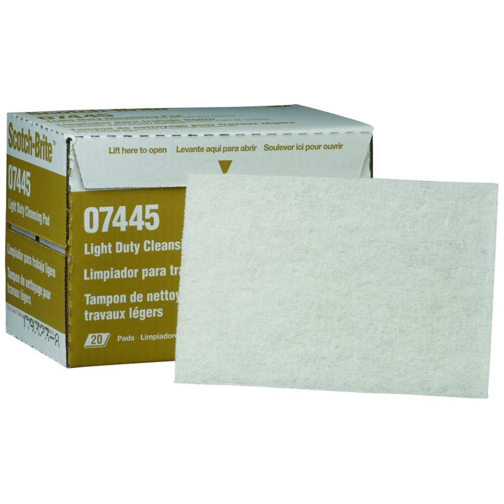 3M 07445 cleansing pad shown for final finishing and light cleaning